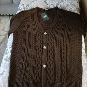 BoohooMan Oversized Raglan Knitted Cardigan Sweater,/NWT